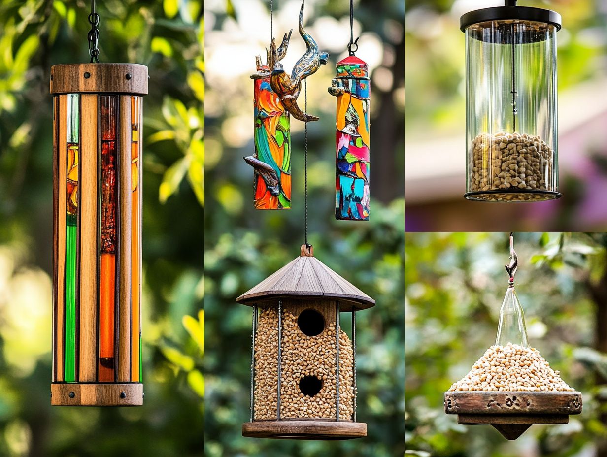 A beautiful terra cotta pot bird feeder designed to attract various bird species.
