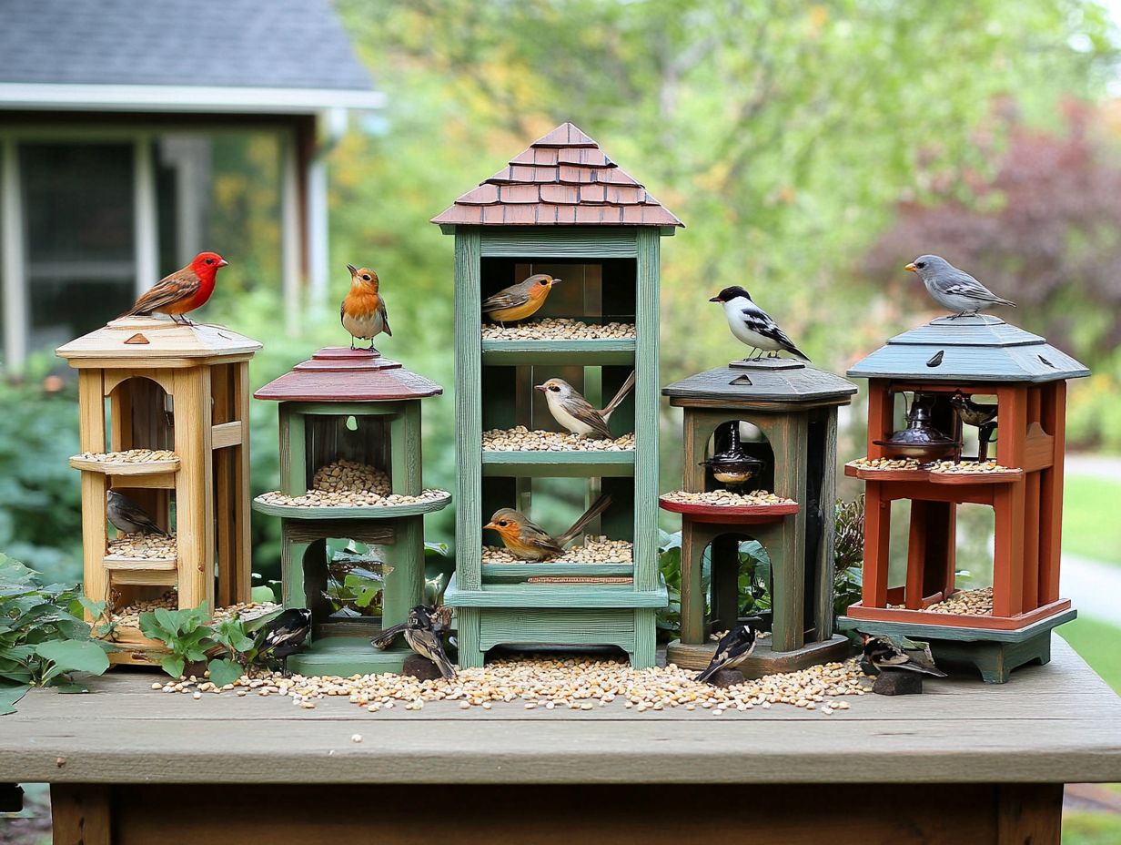 Various budget-friendly bird feeders