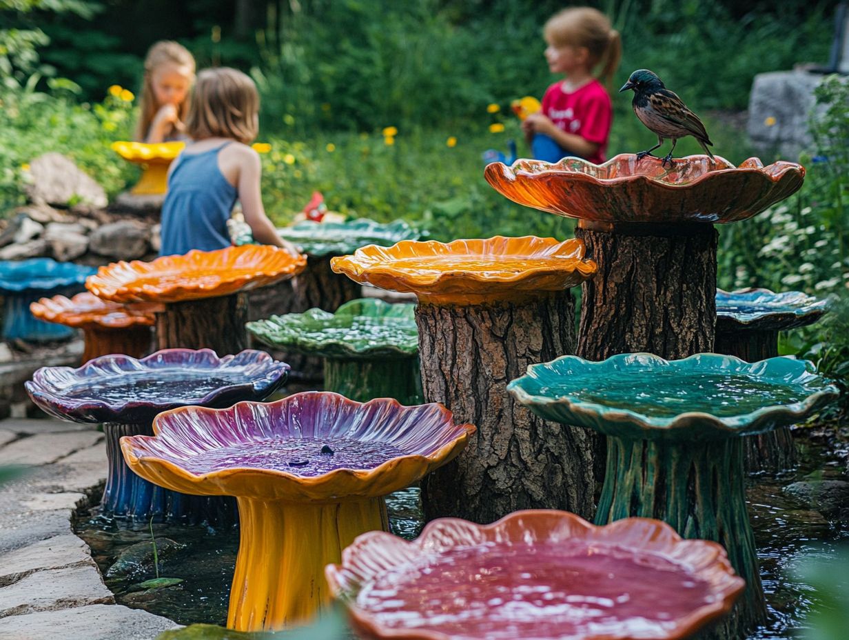 Discover Creative Materials for Your DIY Bird Bath Project!