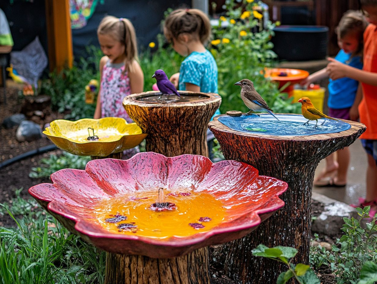 A visual guide to creative bird bath ideas for kids