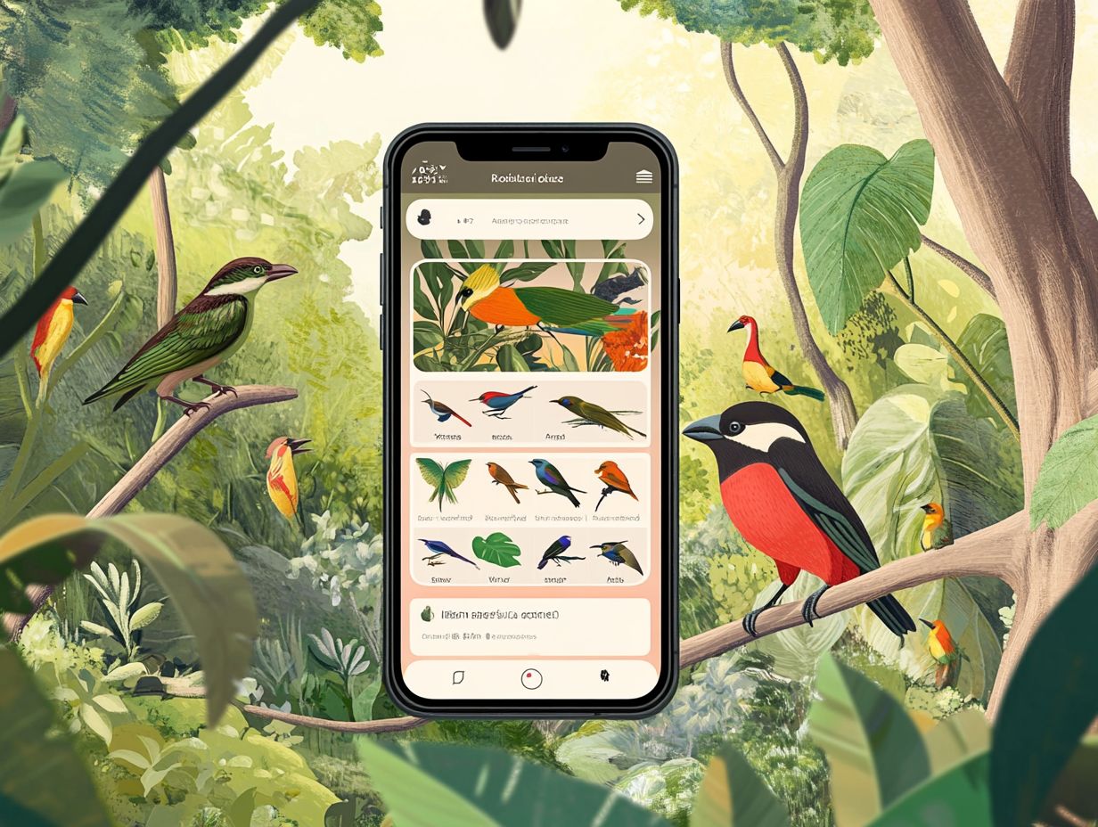 Birding apps available for iOS and Android with innovative features.