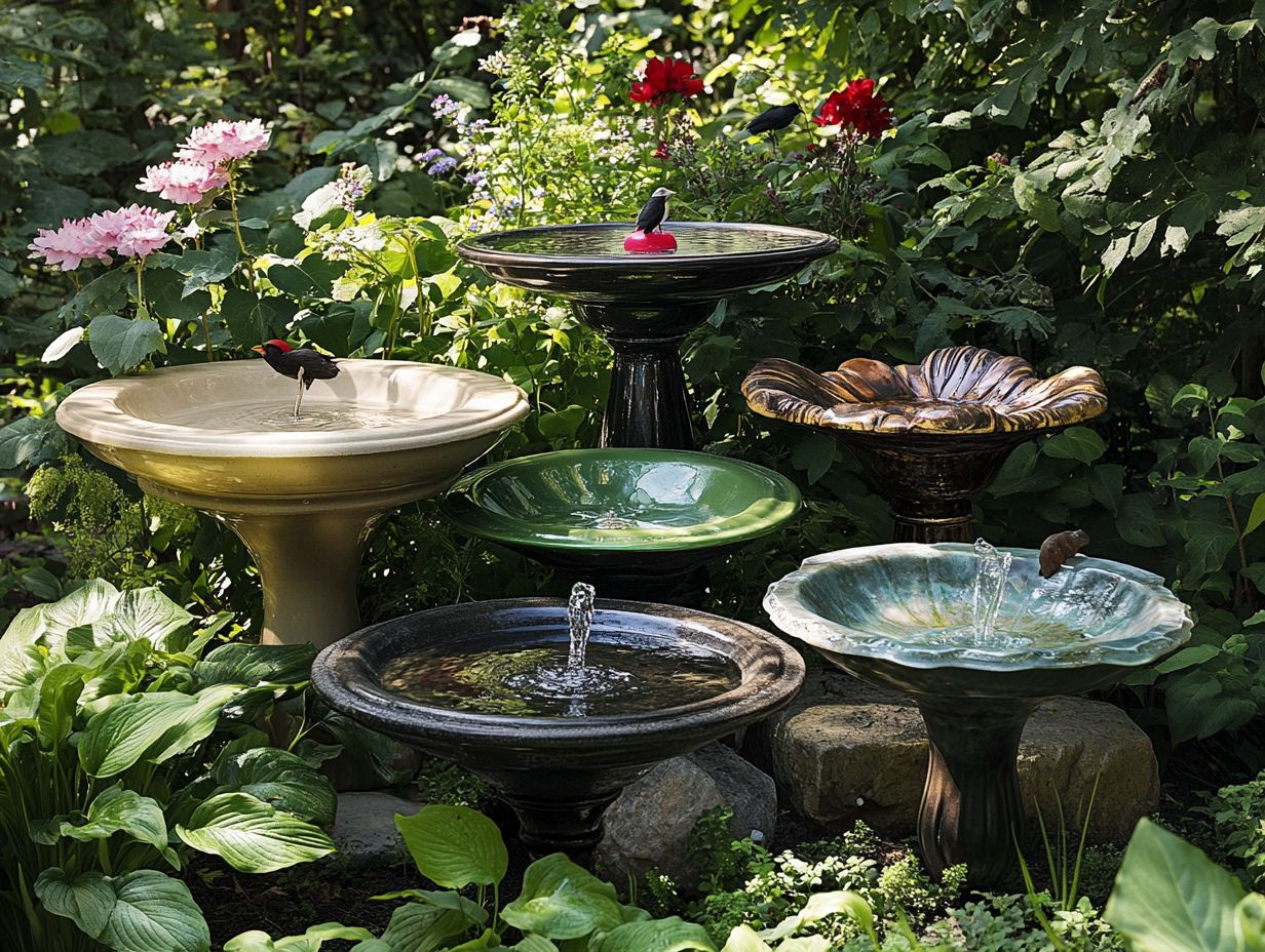 4. Metal Bird Bath