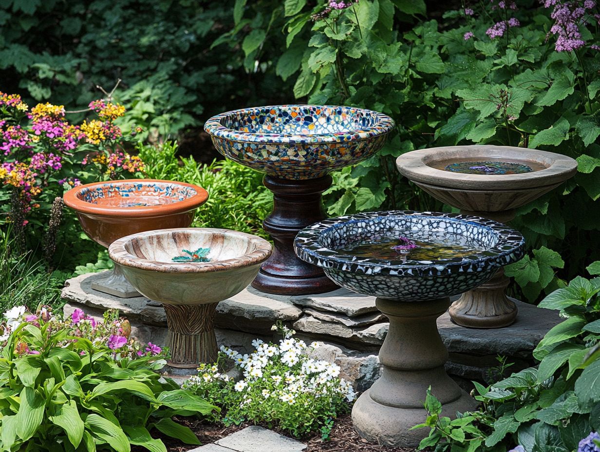 Different Types of Bird Baths Available