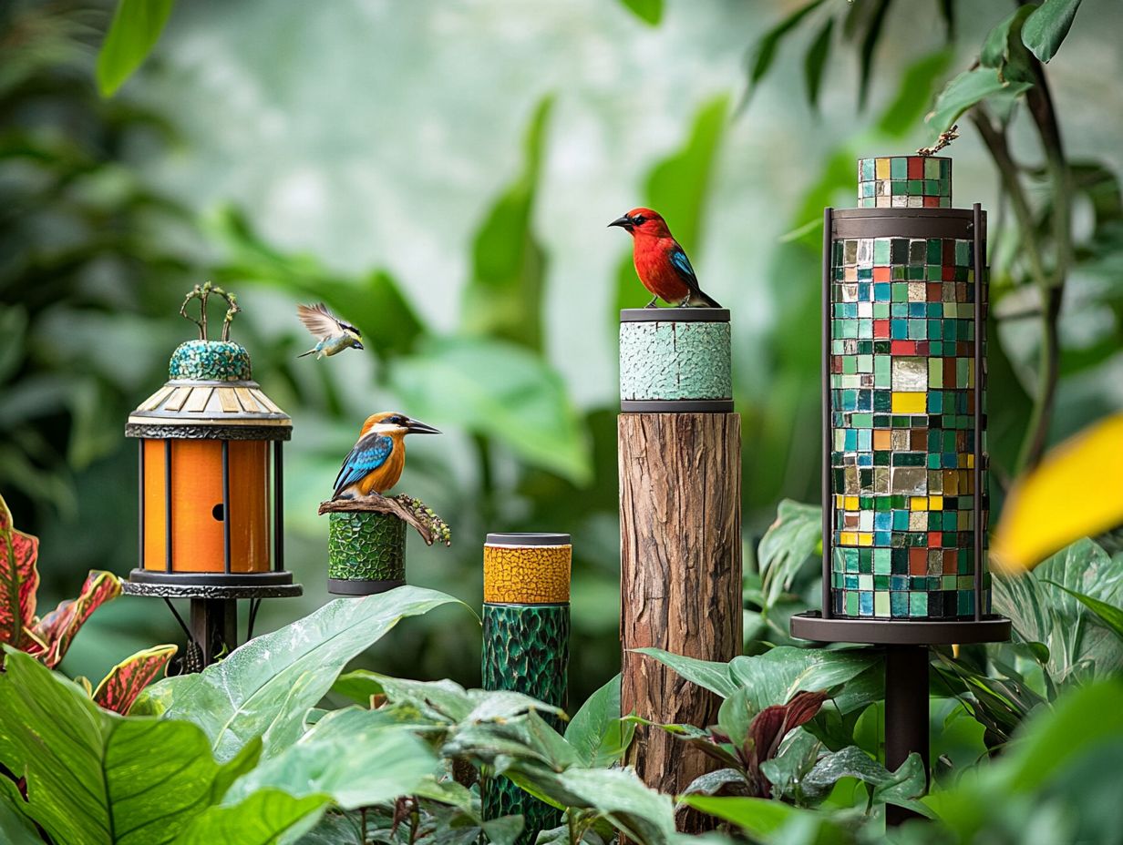 4. Decorative Ceramic Bird Feeder