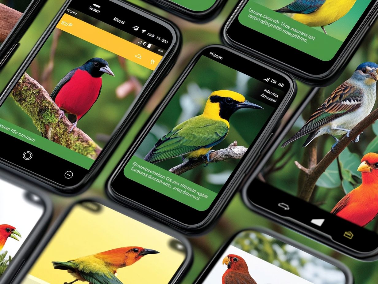 Image depicting FAQs about birding apps