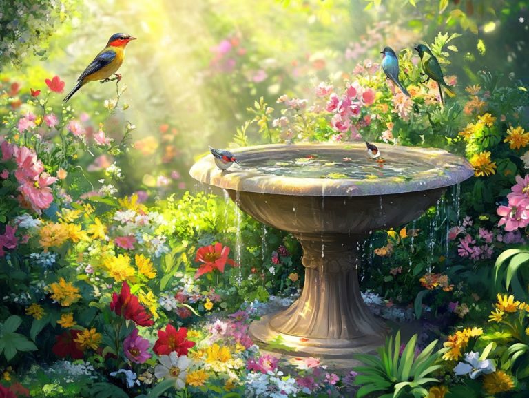 Best Bird Bath Plants to Surround Your Bath