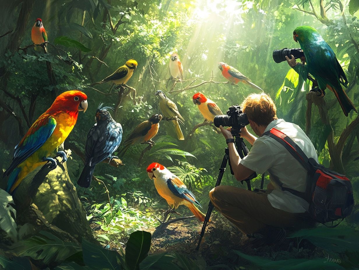 A picturesque view of bird photography tours in action.