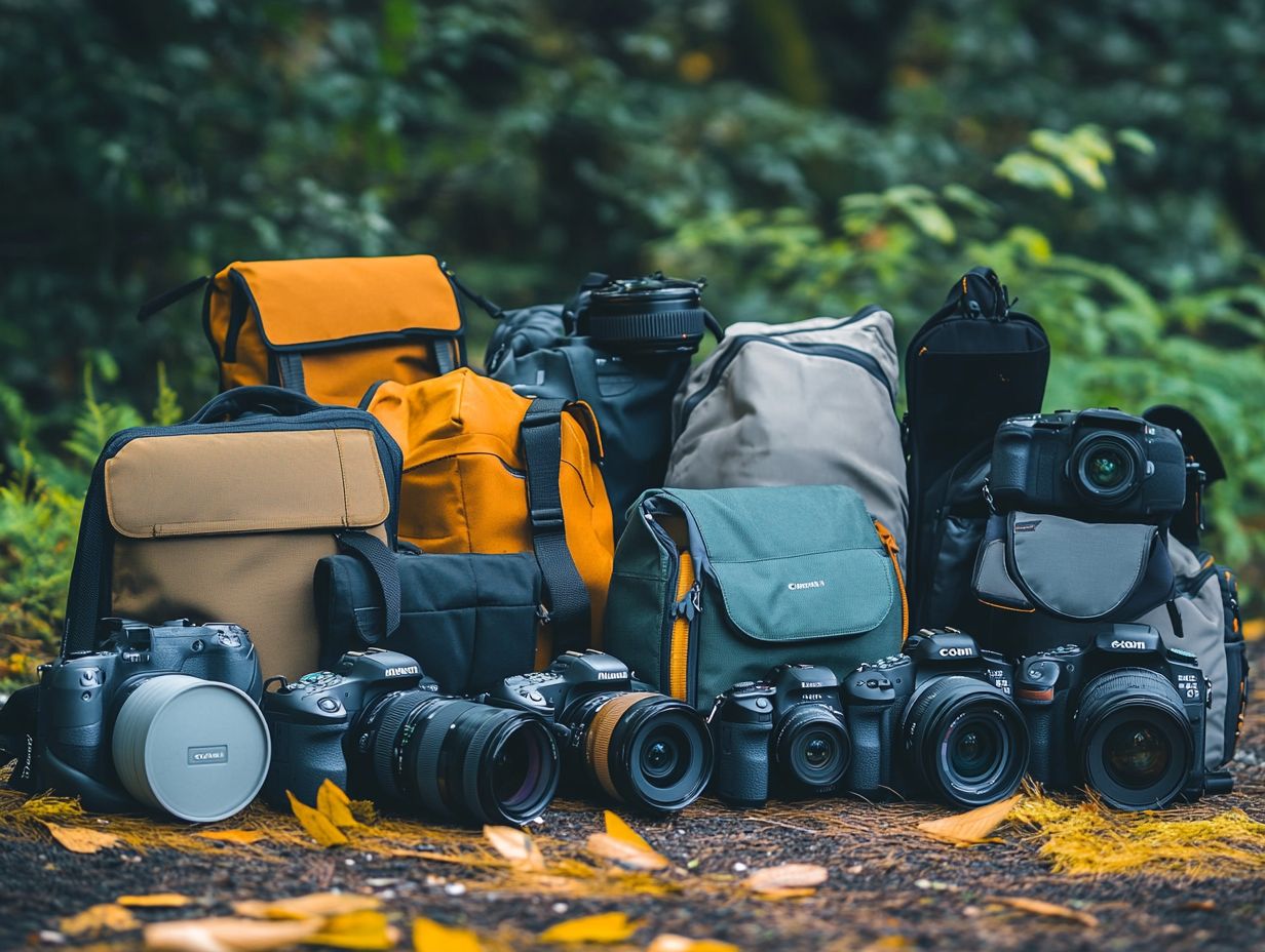 Visual guide to essential camera bags for bird photographers.