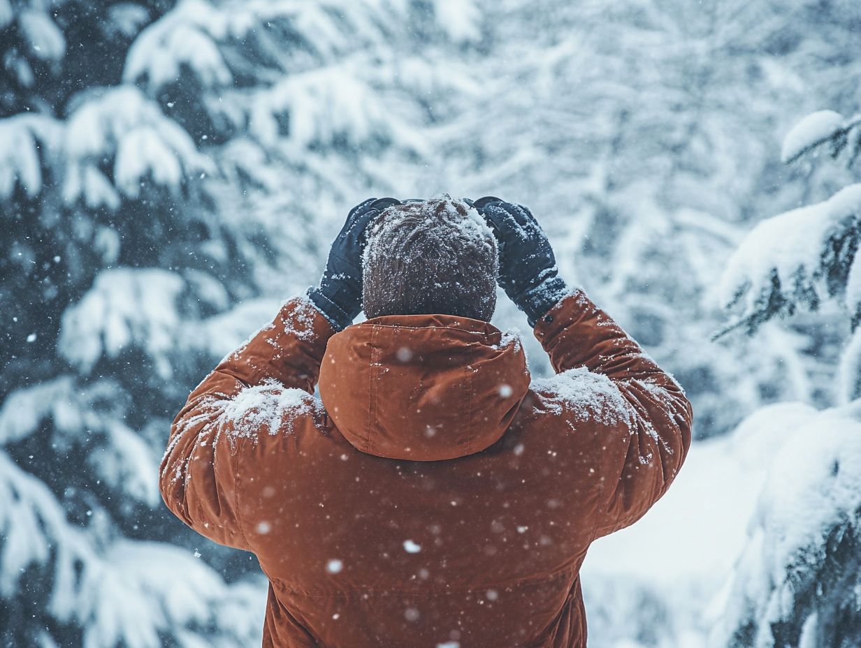 Image showing insulated clothing for winter birdwatching