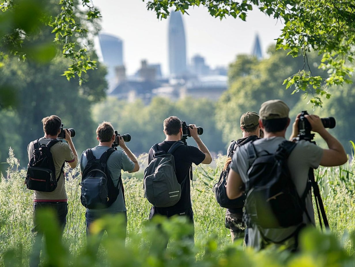 Outdoor photography class at the London Institute of Photography