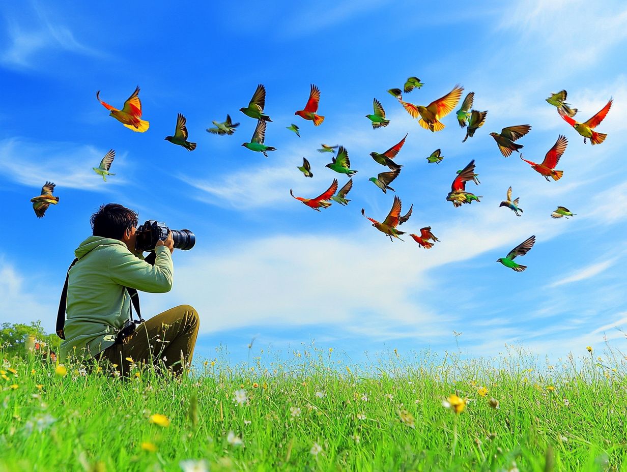 A bird in flight showcasing the importance of fast shutter speed in photography.