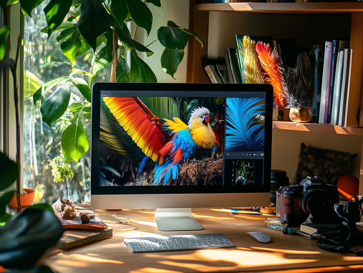 Image showing best practices for editing bird photos