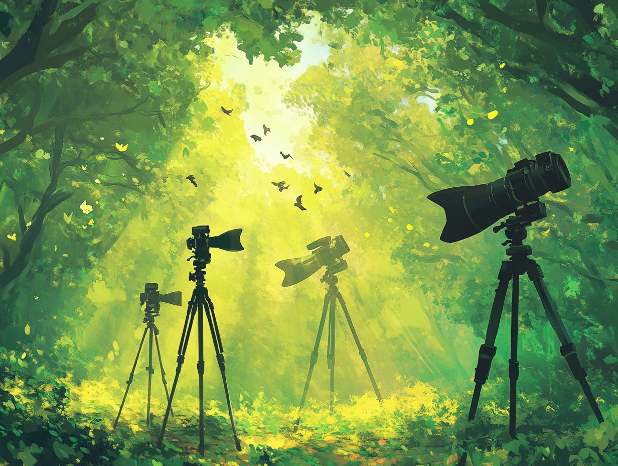 10. Tripods with Center Column Hook for Added Stability