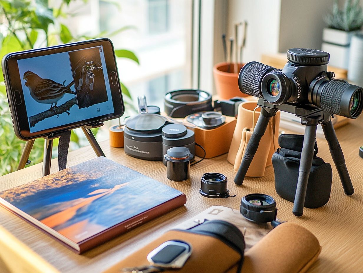 What are some essential bird watching accessories for the tech-savvy bird enthusiast?