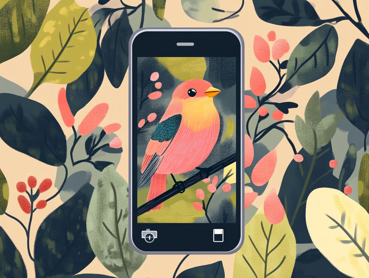 Image showing various bird-watching apps suitable for beginners and pros.