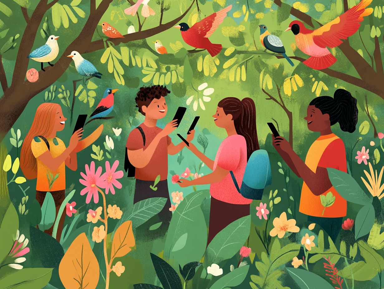 An infographic explaining birding apps and their benefits for all ages.