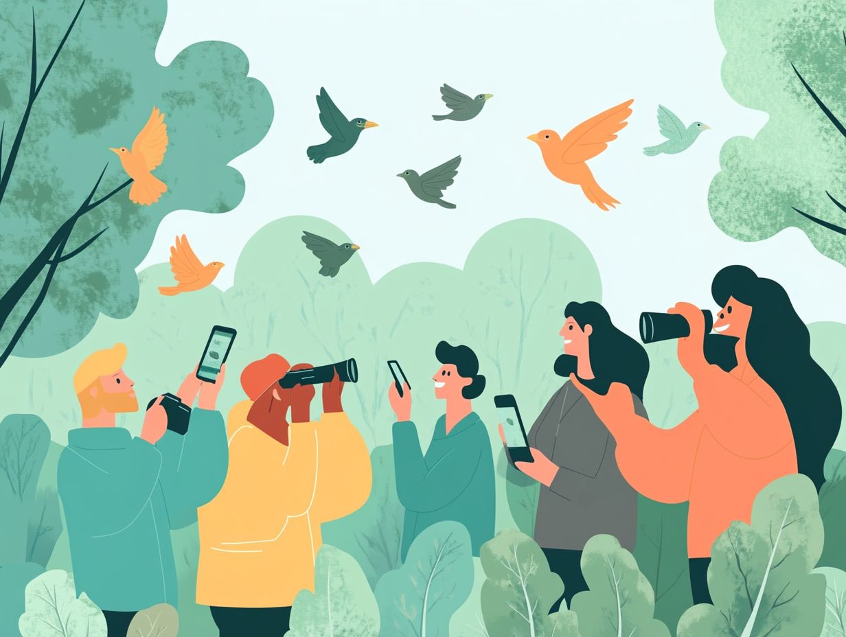 Popular birdwatching apps for community engagement