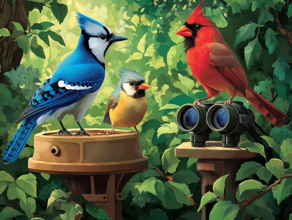 A collage of apps for bird watching and citizen science projects