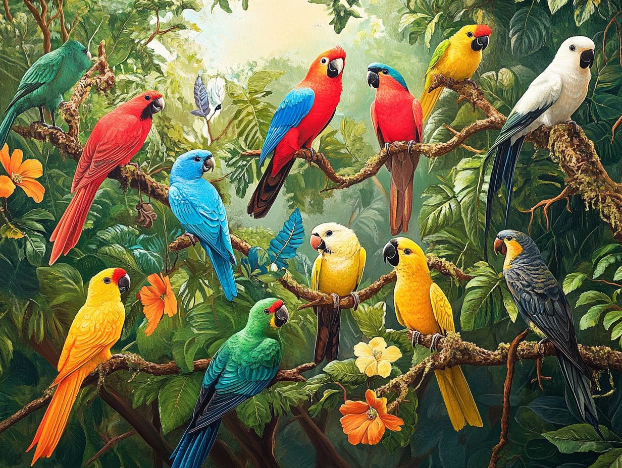 A breathtaking capture of birds in their natural habitat, showcasing vibrant colors and unique behaviors.