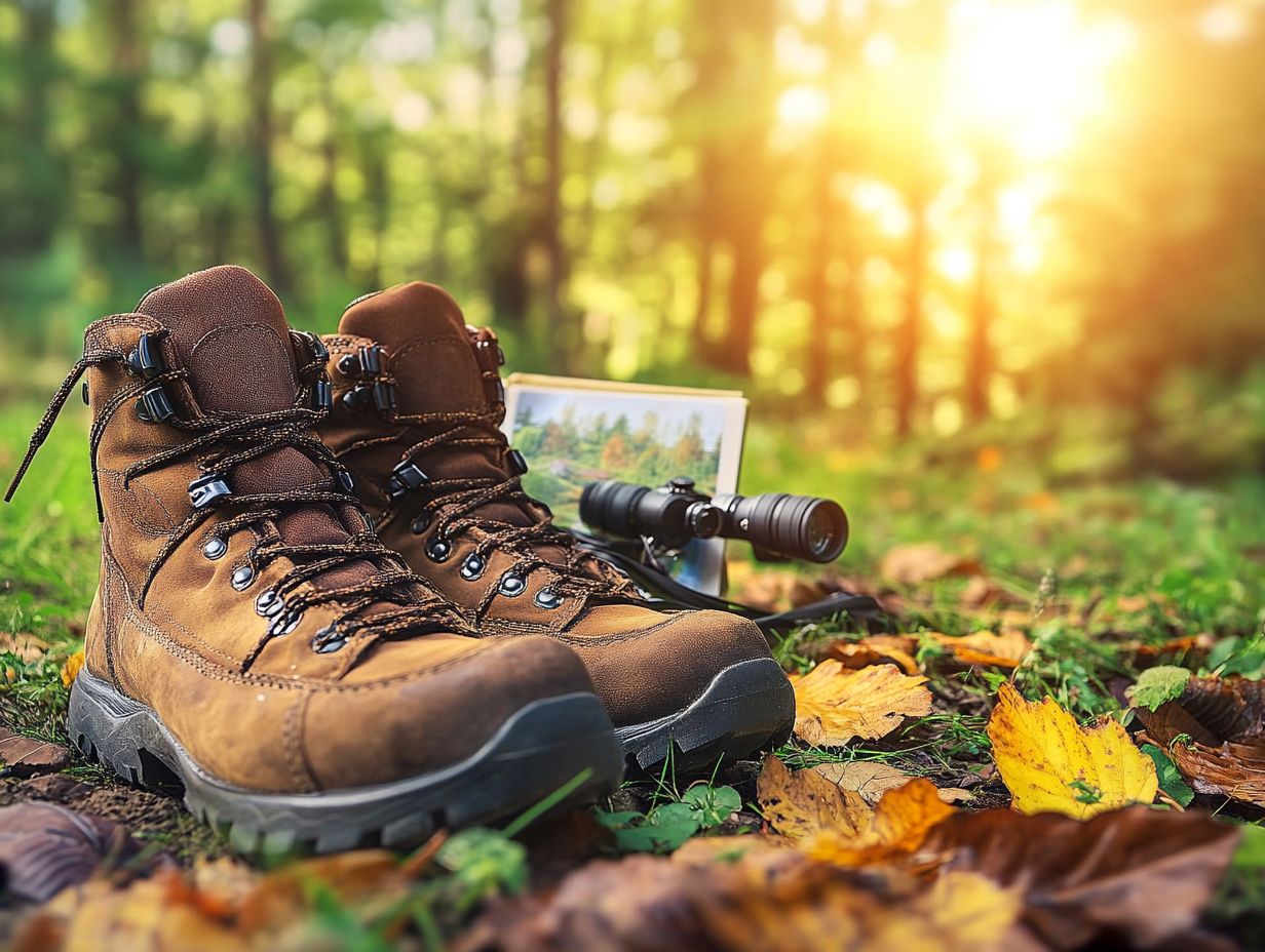 Birdwatching footwear showcasing traction and grip.