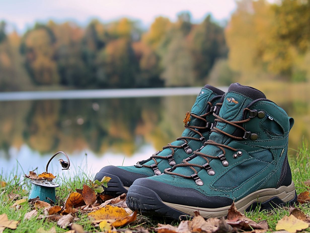 Different types of footwear for bird watching