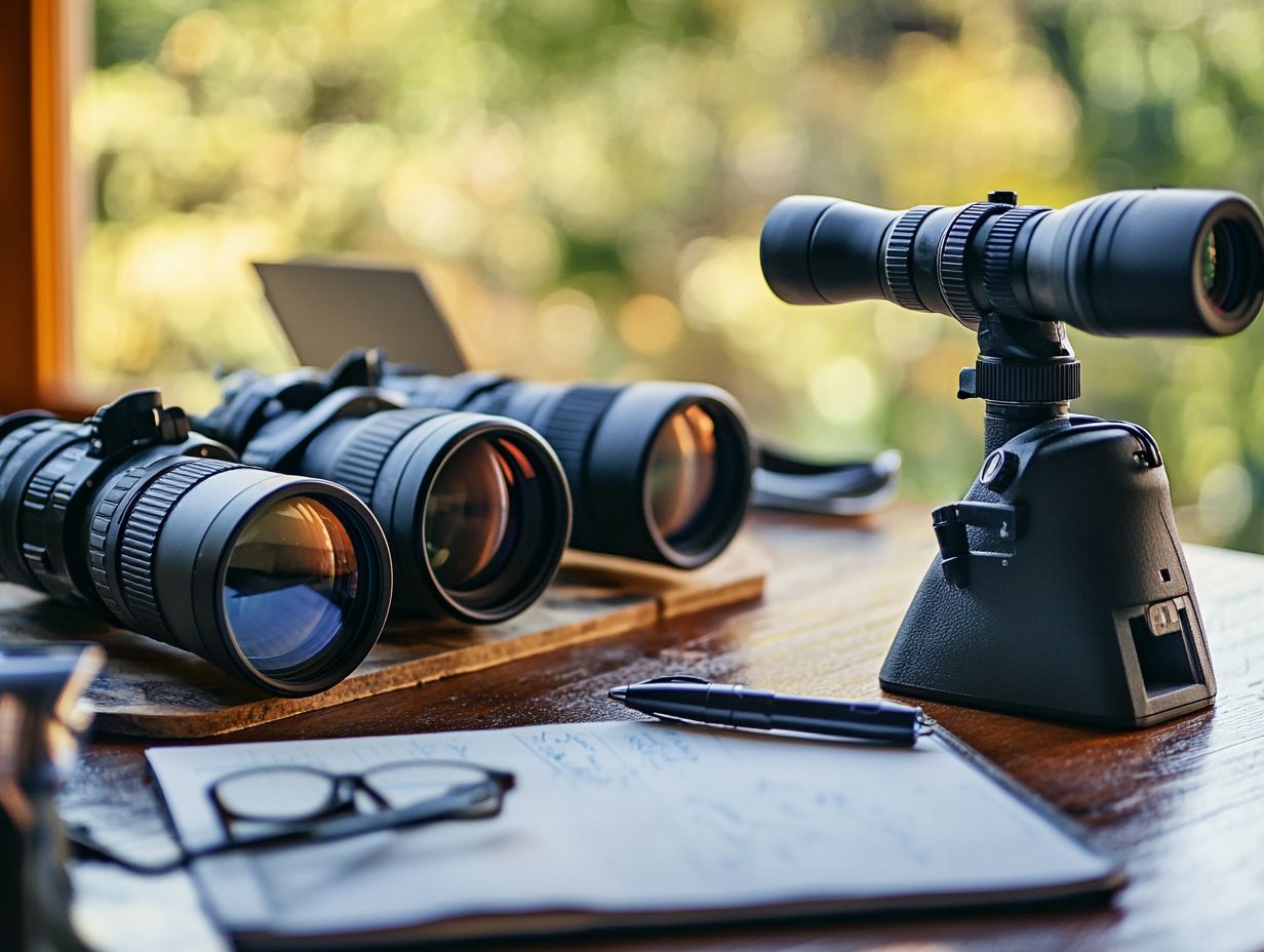 Comparison of angled vs. straight spotting scopes