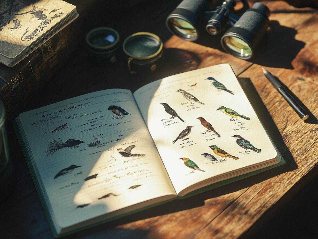 Visual guide to organizing your birdwatching journal