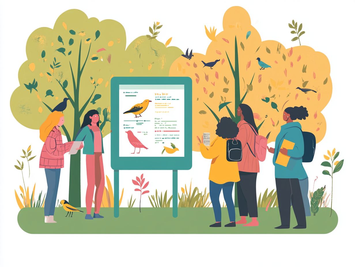 Image depicting reliable birding resources in the community.