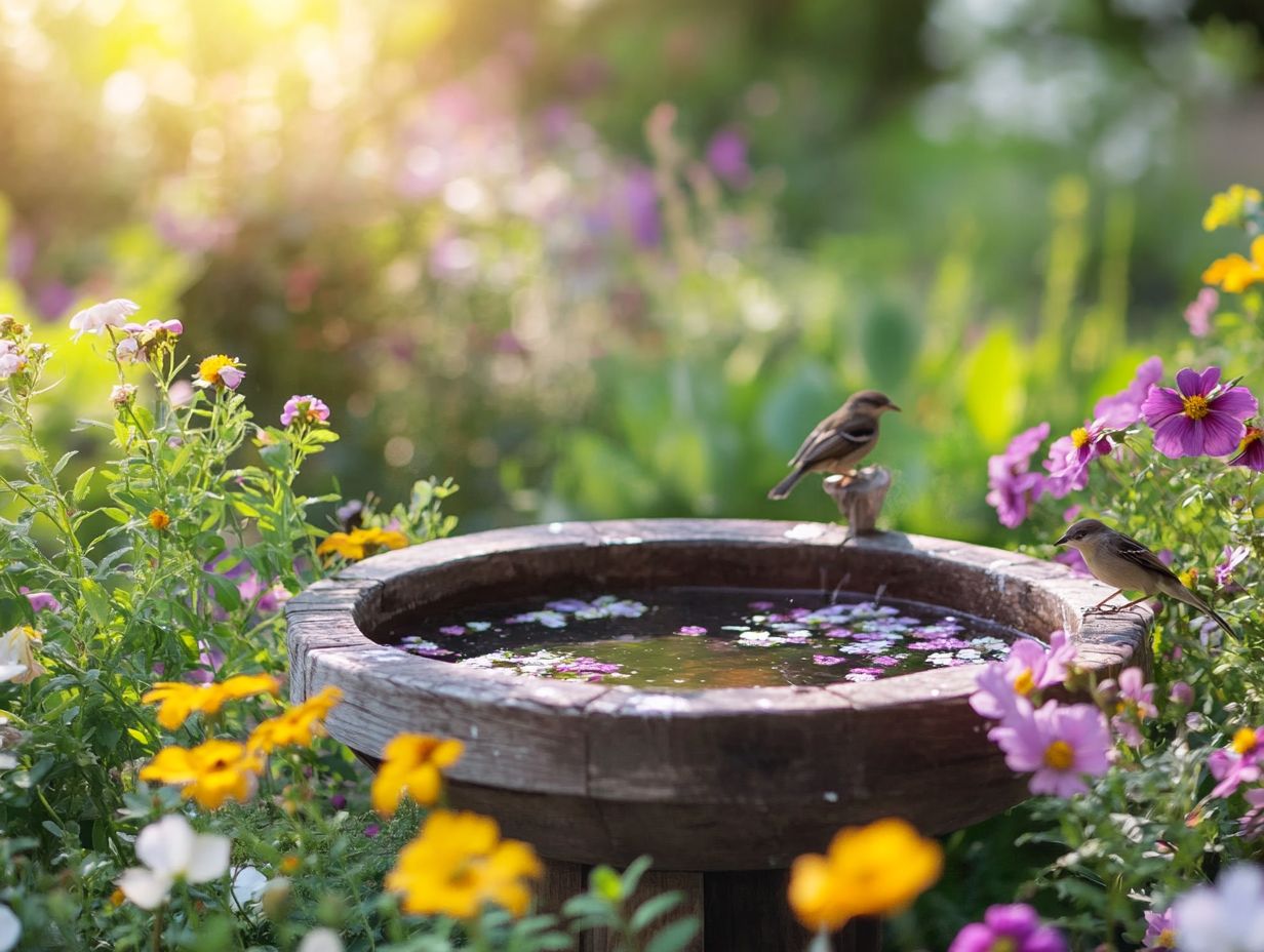 A visual guide to common questions about bird baths