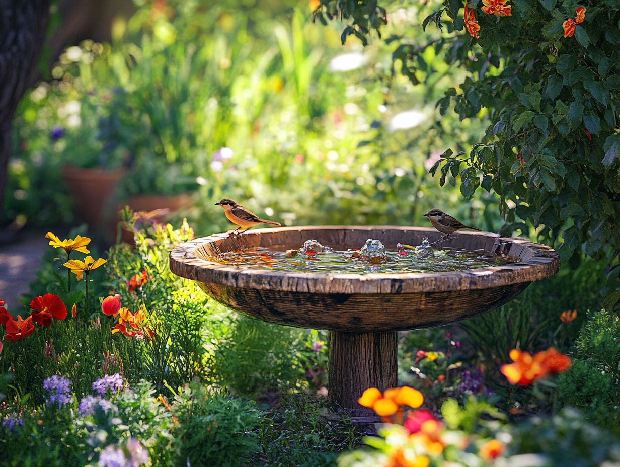 14. Vintage Basin Bird Bath