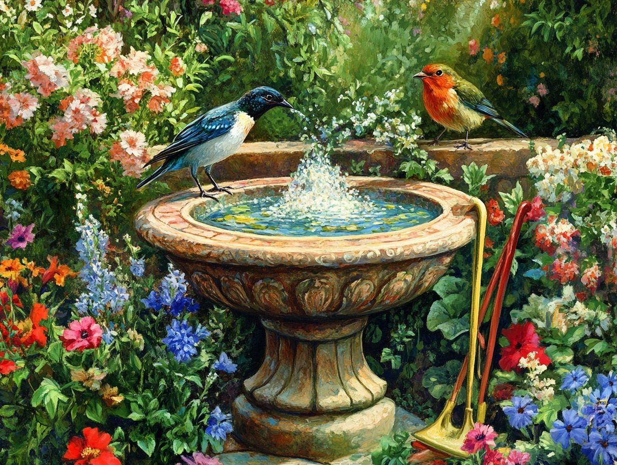 Bird bath care essentials for a healthy bird environment.