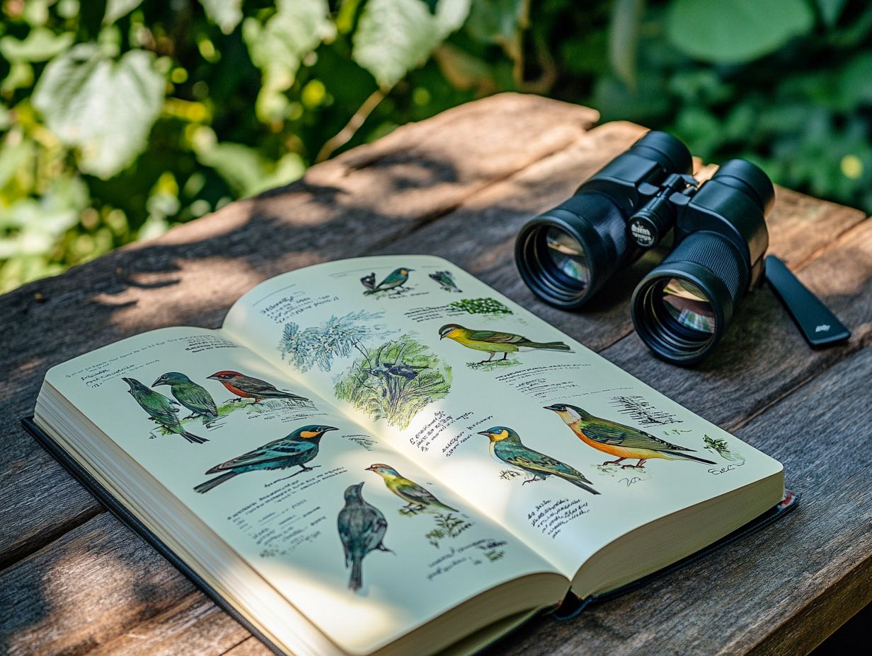 Field guide features that enhance birdwatching experience.