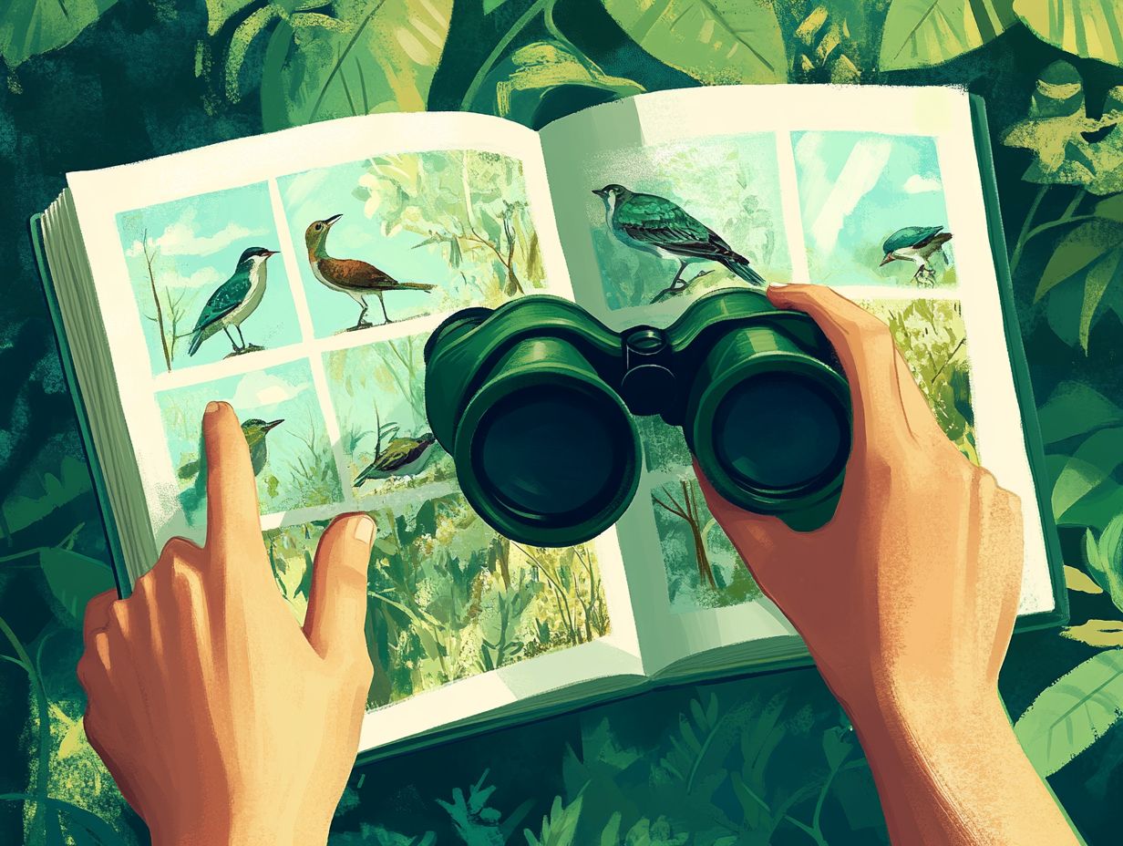 Illustration of Common Features in Bird Field Guides