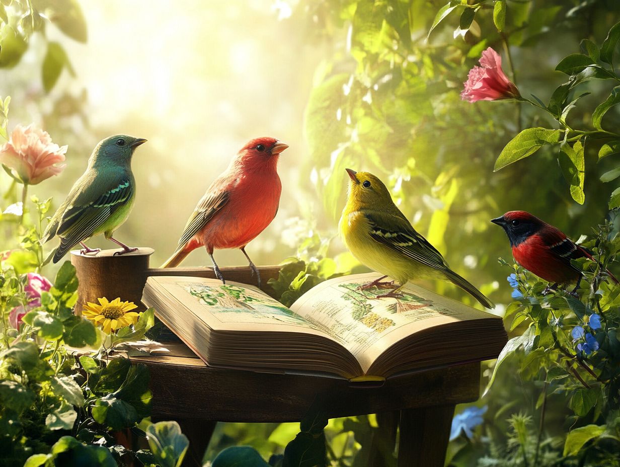 A collection of field guides for attracting backyard birds