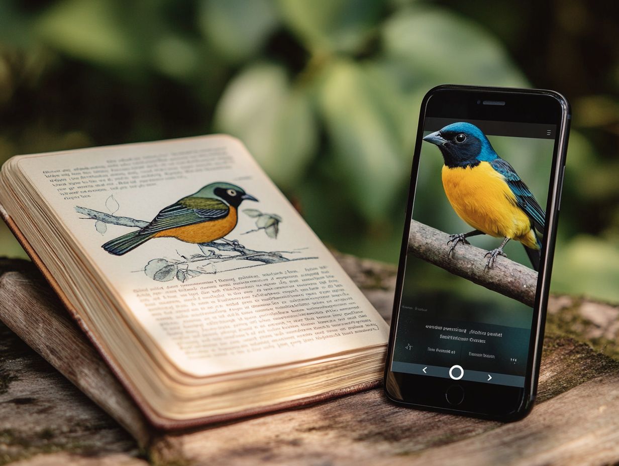 Field guides and apps in birdwatching