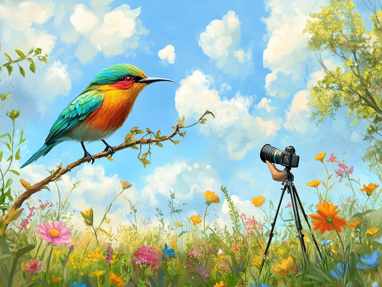 Image depicting frequently asked questions about bird photography