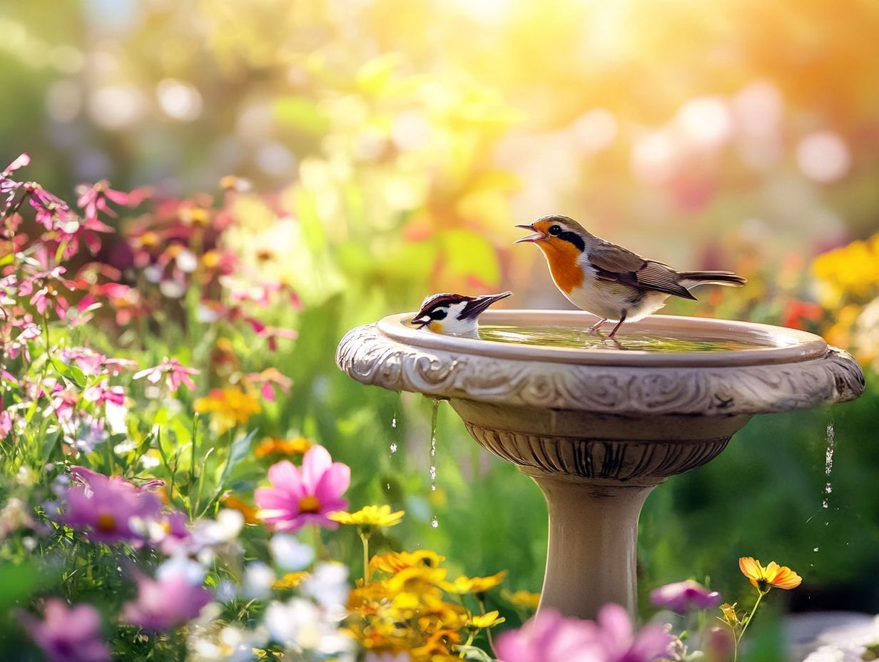 What type of bird bath should I use to attract more species?