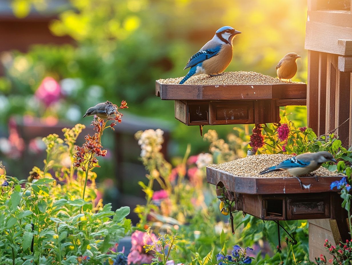 A variety of bird food types and their benefits