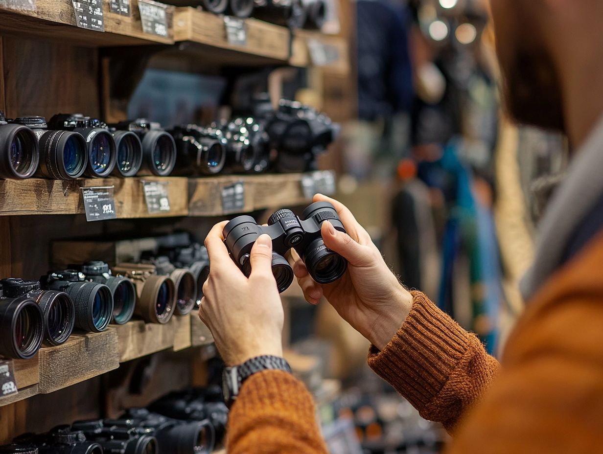 Infographic outlining common binocular buying mistakes