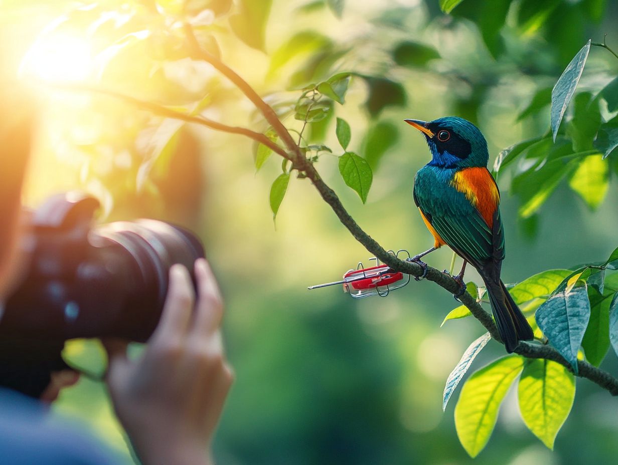 Infographic summarizing key takeaways in bird photography.