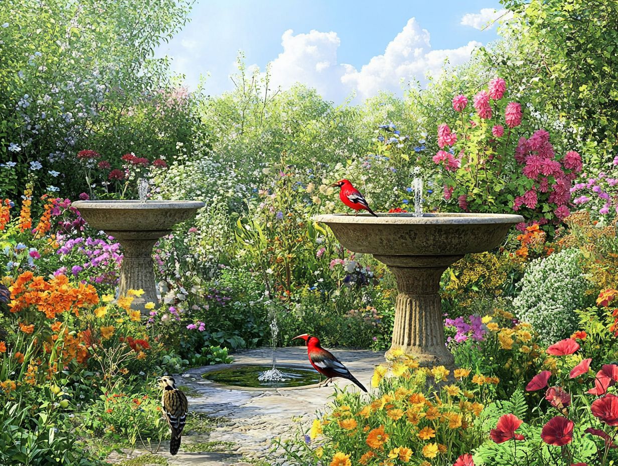 What should I consider when choosing a bird bath for my garden?