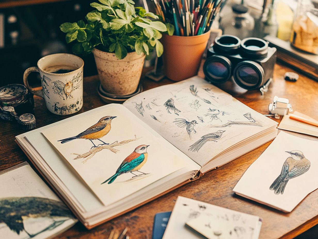 A guide showcasing printing and binding techniques for personalized bird guides