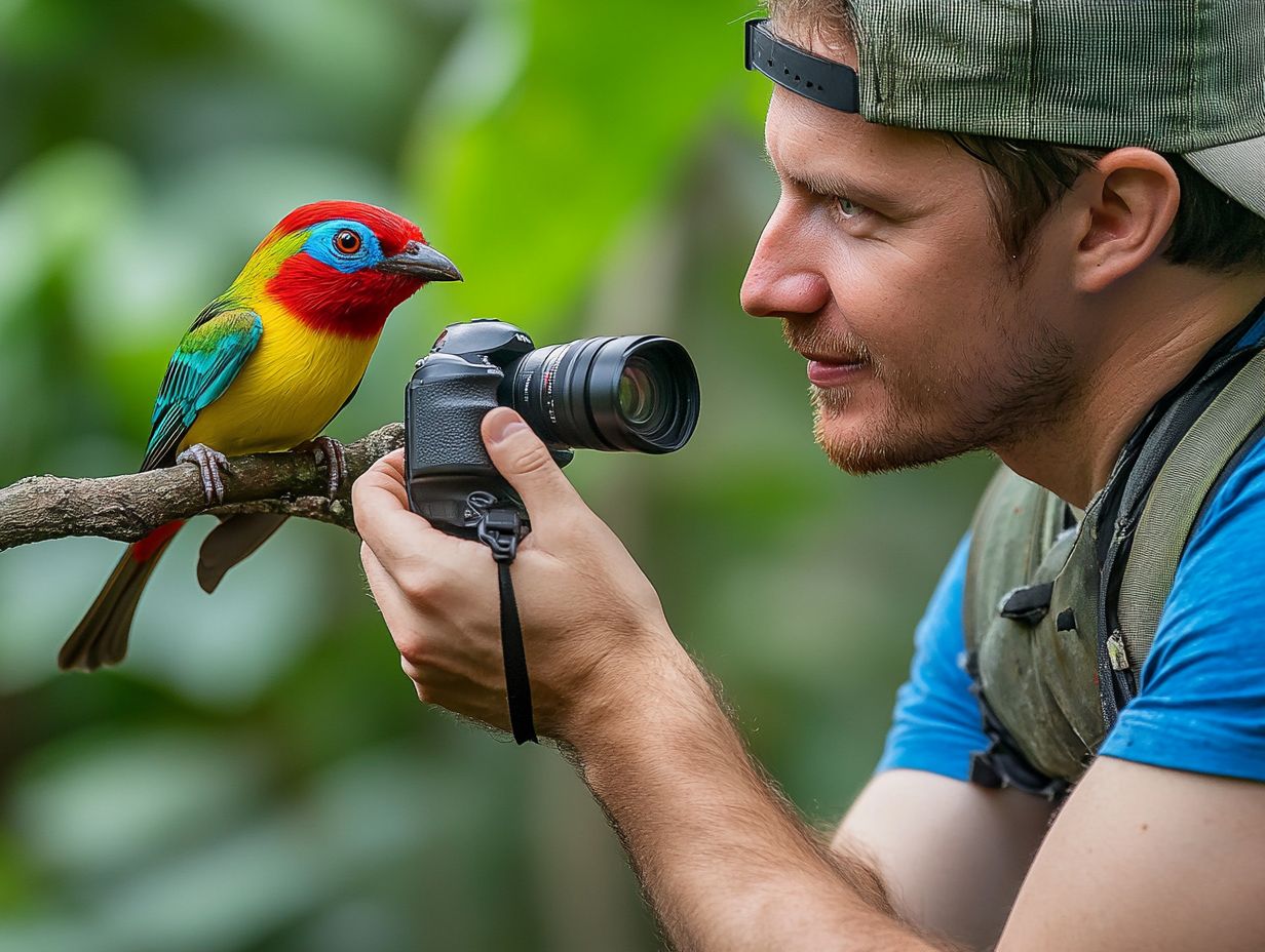 Photographer avoiding common bird photography mistakes