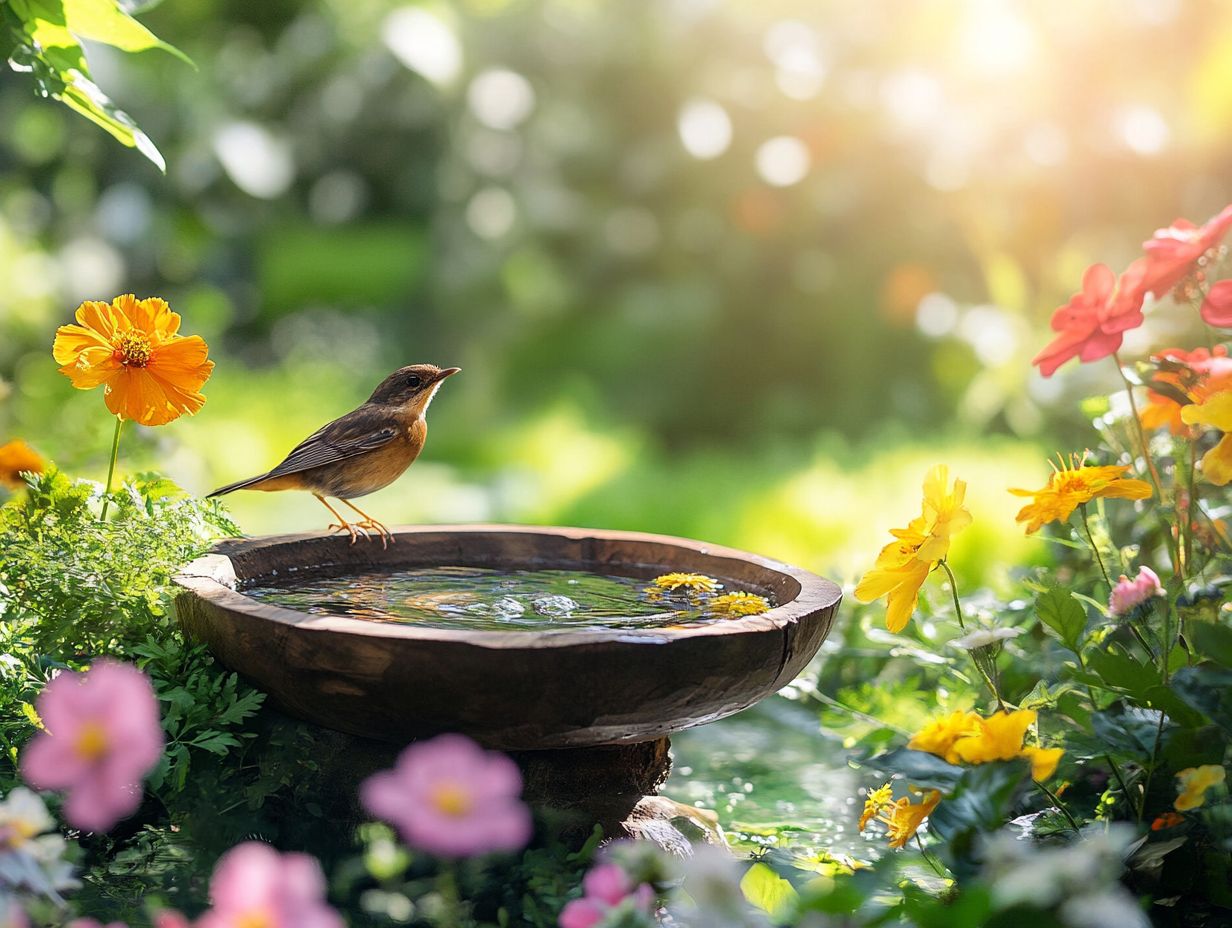 A collection of materials for building a DIY bird bath