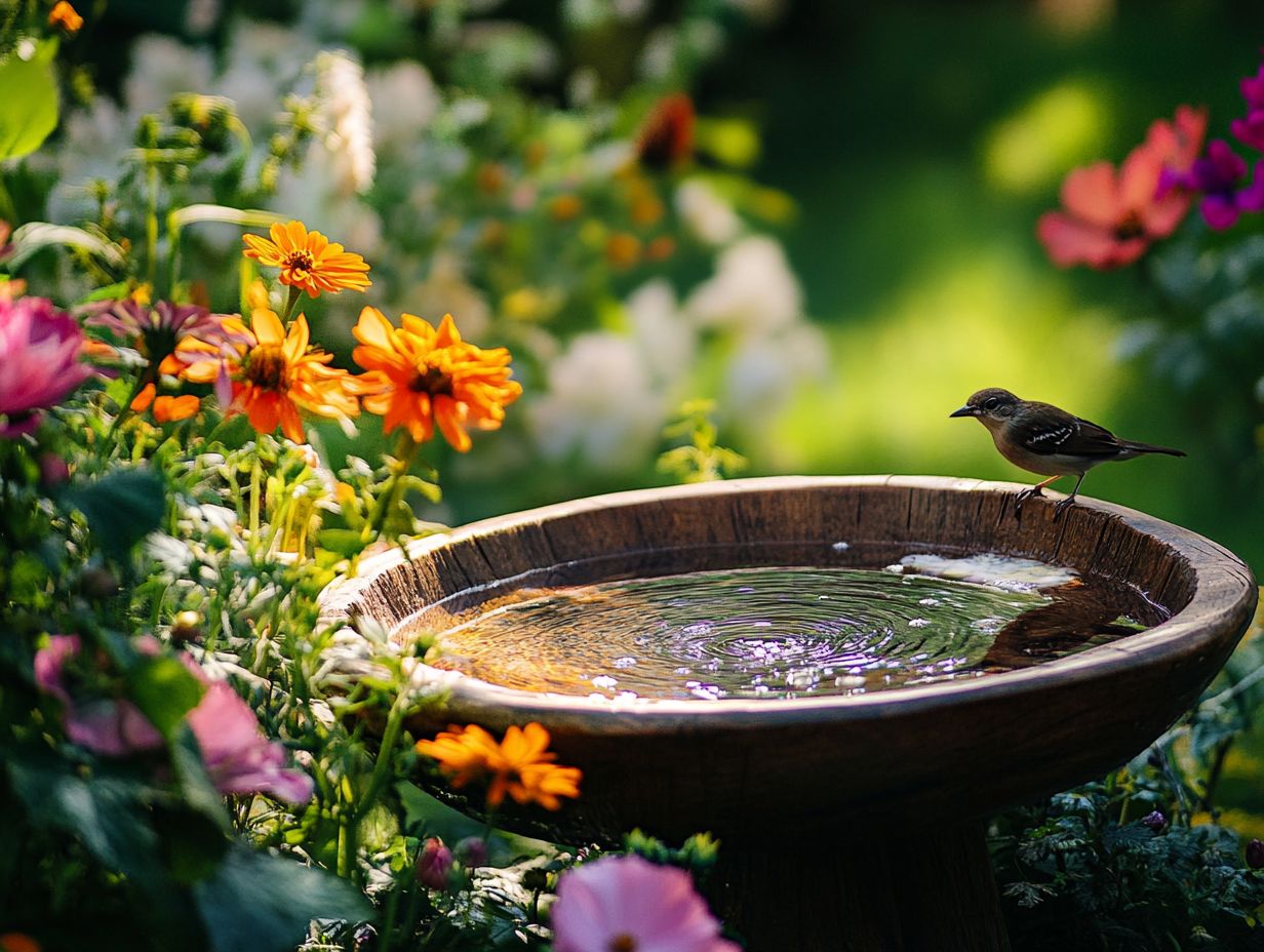 Image depicting frequently asked questions about bird baths