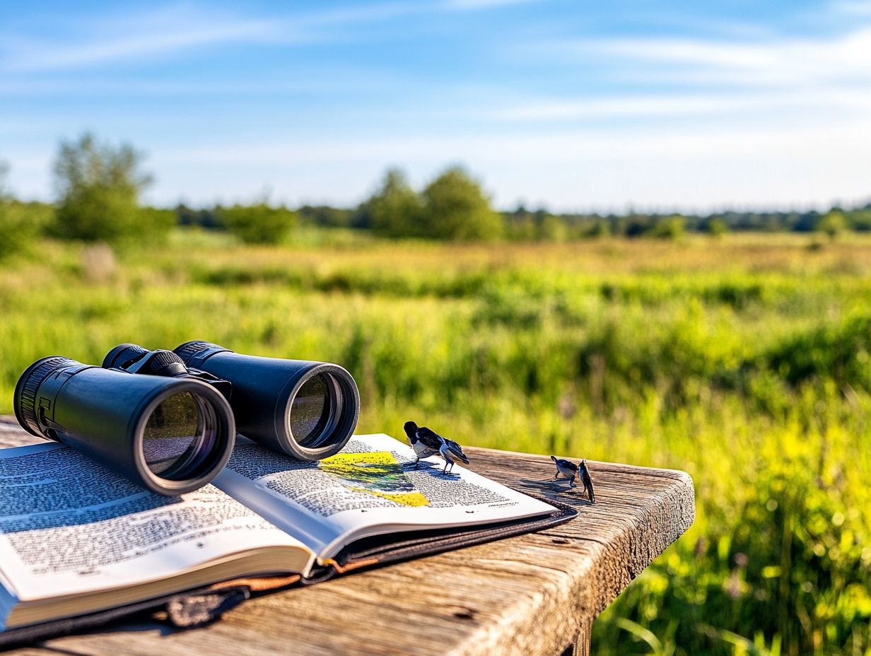 What is the recommended magnification power for binoculars used in bird watching tours?