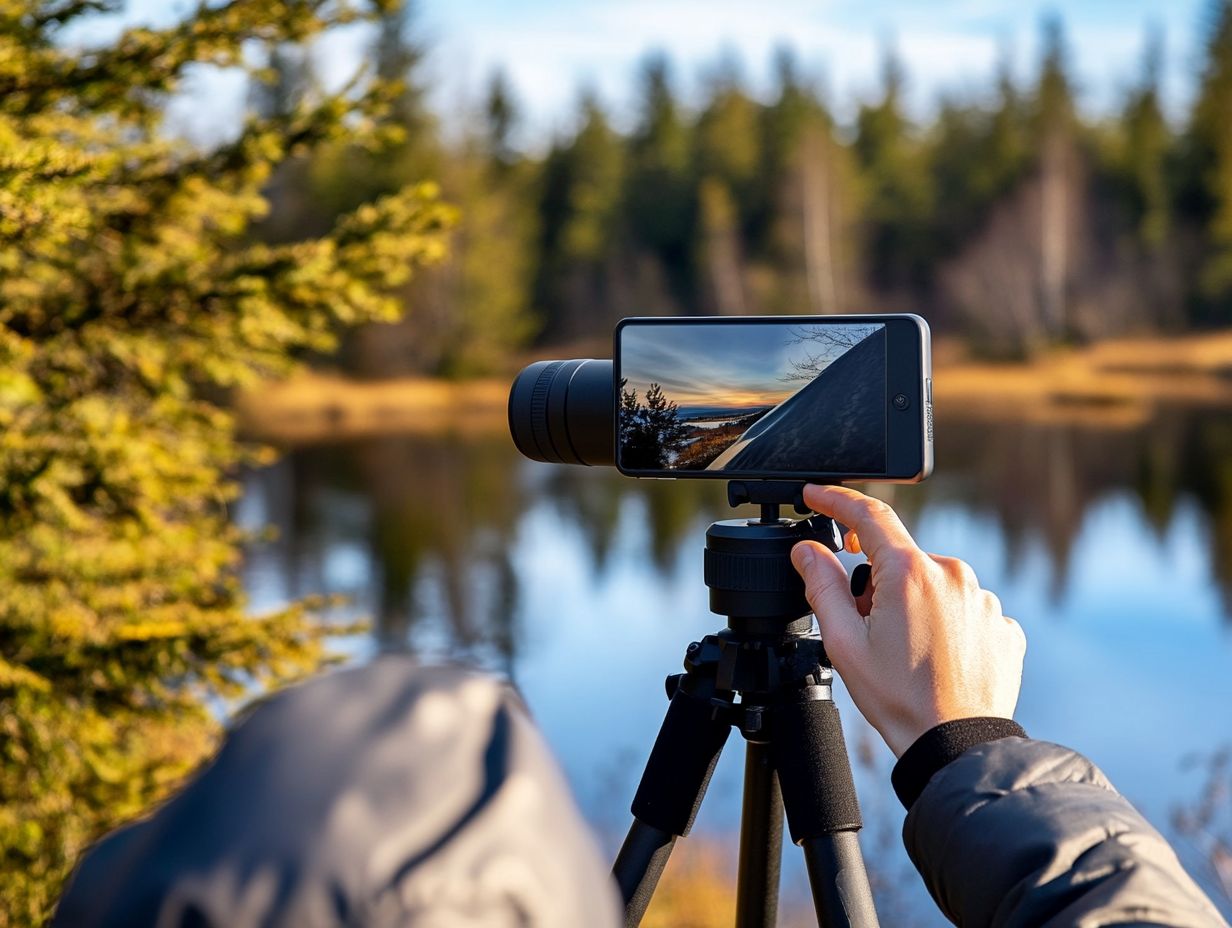 Wildlife photography using a smartphone and spotting scope