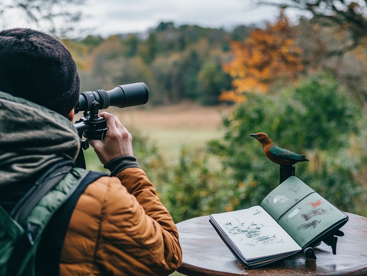 Do I need any additional equipment to use a spotting scope for bird identification?