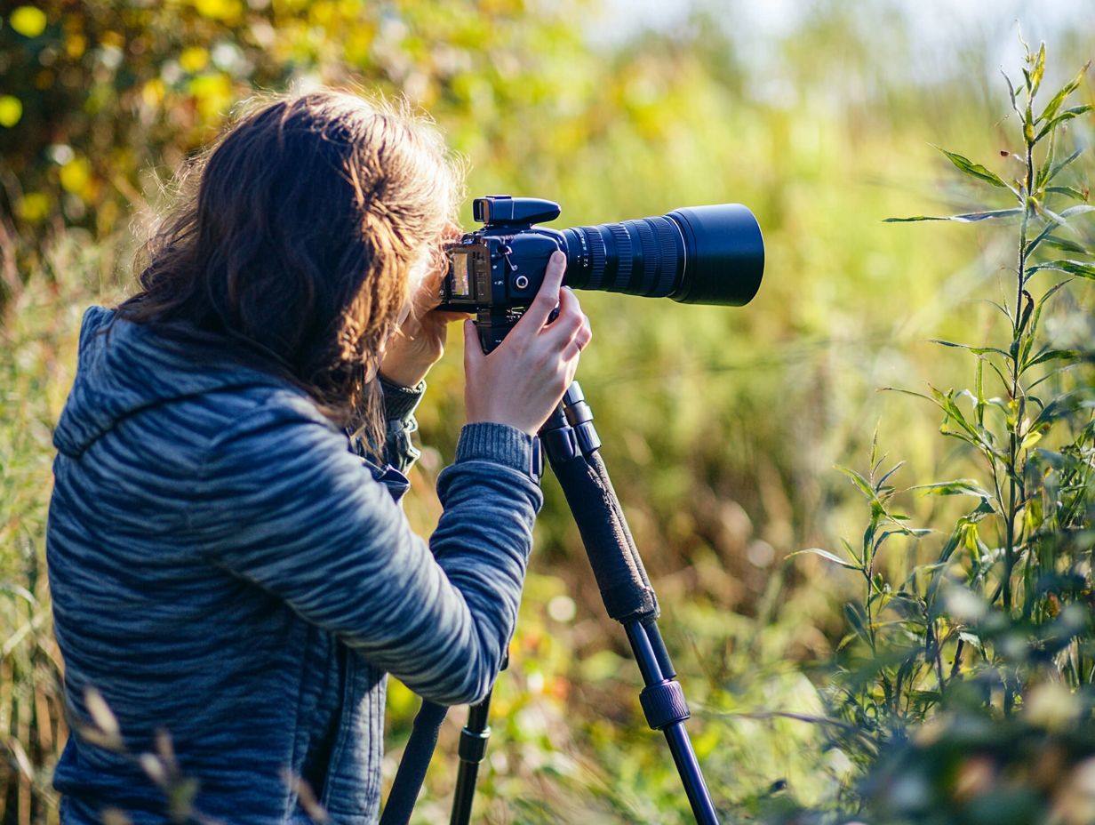 Illustration showing key takeaways for using a spotting scope with a camera.