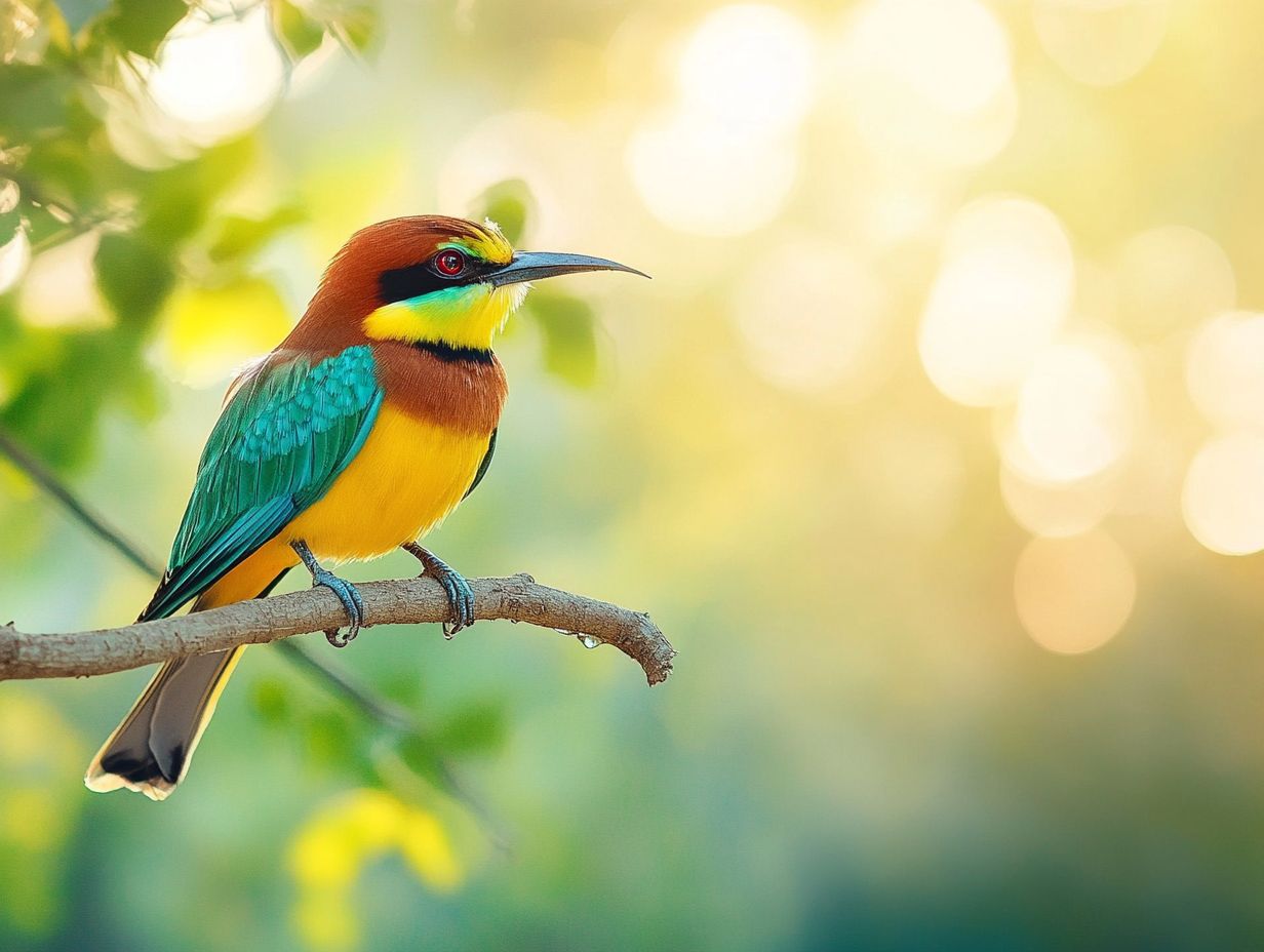 Bird perched on a branch in soft light